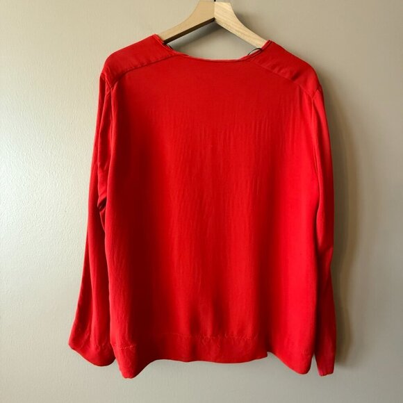 Women's XL Zara Basic Collection Red Blouse - Picture 3 of 12